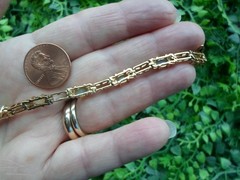 Vintage FAS – Sterling silver w vermeil – OPAL link BRACELET