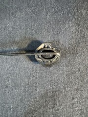 Antique Signed S&W Sturtevant Whiting Art Nouveau Filigree Amethyst Stick Pin