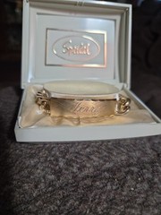 Vintage Men’s 8 1/2 ” Speidel ID Bracelet – Gold Electorplate Never used Jerry