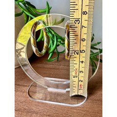 Vintage Mixed Metal Twisted Hoop Earrings | Silver And Brass Tone
