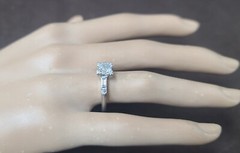 Vintage Platinum Engagement Ring 0.80CT.Natural Euro Cut Diamond Circ 1930’s