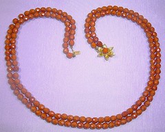 Double Strand ☆ Round Faceted ☆ Terracotta ☆ Glass Bead ☆ Necklace & Earrings