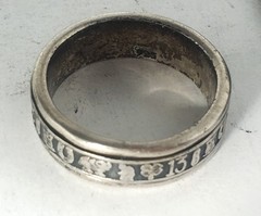 Vtg Sterling Silver LUCKY SYMBOLS Spinner Band Ring Lot ~ Sz 10