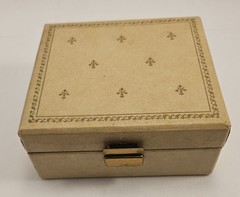 Vintage Craftsman Jewelry Box With 7 Pairs Clip/Screw Earring 1950’s-1960’s Sets