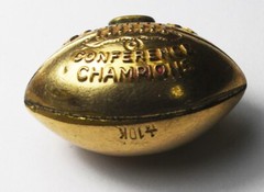 1951 Blue C Enamel GF Conference Champions Football Charm 24mm x 19mm Mono Big 8