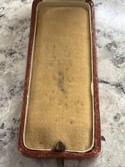 Rare Antique Leather Stick Pin Presentation Box Jewelry Case Germany