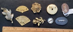Lot of 14 Vintage Brooches Including Silvertone, Fans, Florals….unbranded