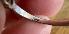 ANTIQUE ART DECO 1920’S NATURAL 6 DIAMOND BAND RING 14K WHITE GOLD SIZE 5.5