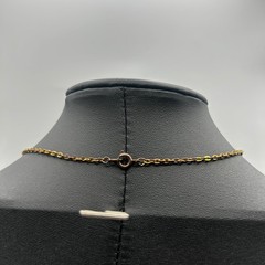 Vintage Gold Chain Necklace Turquoise Enamel Cross Pendant Southwestern Style