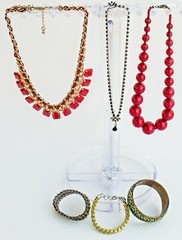 Vintage to now Lot of 6 Colorful Mixed Styles of Necklaces & Bracelets