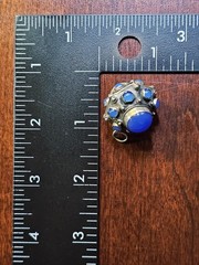 Antique 800 Silver & Blue Stone Pendant