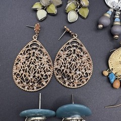 Vintage to Now Dangle Drop Earrings Lot of 6 Pairs Post Back Pierced Ears