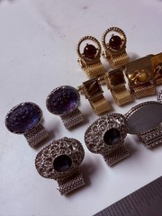 Collection Lot Amazing Variety Vintage + Modern Mesh Wrap Around Cufflinks – V7