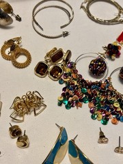 3lb + Gold Tone Vintage Costume Jewelry Lot All Wearable 126 Pieces