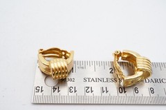 Vintage Clip On Earrings Gold Tone Signed