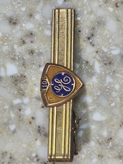 Vintage Anson 12K Gold Filled GE General Electric 10 Year Service Award Tie Clip