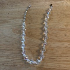 Beautiful Vintage 13 – 15 inch Necklace Sparkling Crystal Faceted Beads