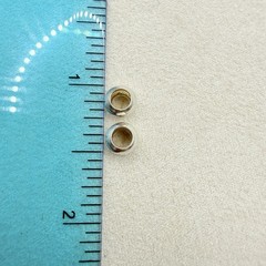 Vintage Sterling Silver 2 Ball Beads Spacer Charms Jewelry Accessories