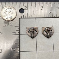 Vintage Mexico Modernist Margot de Taxco 195 Eagle 16 Screw Back Earrings
