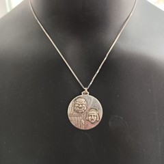 Theater Mask Silver Pendant Necklace Drama Comedy Art Vintage Masks Dramatic