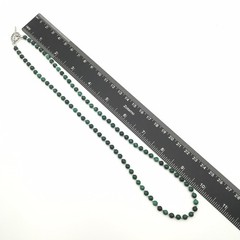 Silver Schark Handmade Sterling Silver & Green Malachite Necklace 21″ #97