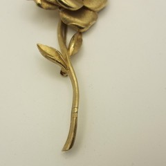 Vintage Francois By Coro Brooch Flower Textured Gold Tone Statement Large 4 Inch