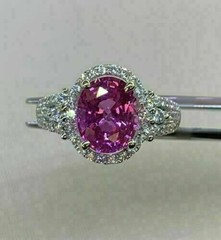 Pink Sapphire 3.60 Ct Art Deco Vintage Wedding Ring 925 Sterling Silver
