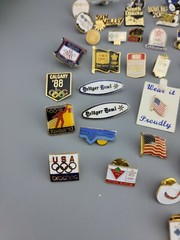 Vintage Tack Tac Hat Pin Lot mix calgary 88 -sports – bowling- advertising