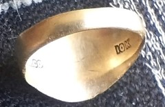 Vintage ArtDeco 1931 Bonner High School Signet Ring 10KGold 6 Grms Rare PreWWII