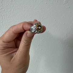 Stainless Steel Two Tone Nativity Stone Ring Michael Anthony Size 7