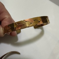 Vintage Lot of Tri-color Mixed Metal Bangle & Cuff Bracelets