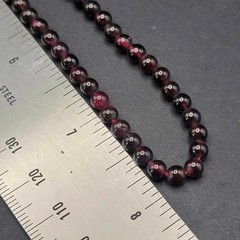 Natural Garnet Bead Necklace 4mm Red Stone Strand Choker Double Wrap Bracelet
