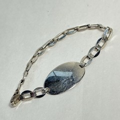Vintage Signed FCC Sterling ID Bracelet Engravable 7″