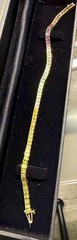 Rainbow Tennis Bracelet (5 stones) 14kt Gold 8.5 in. – Gold Wt. 11.4g