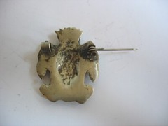 Vtg Italian 800 Silver Shield Crest Crown Pin Medici Florentine