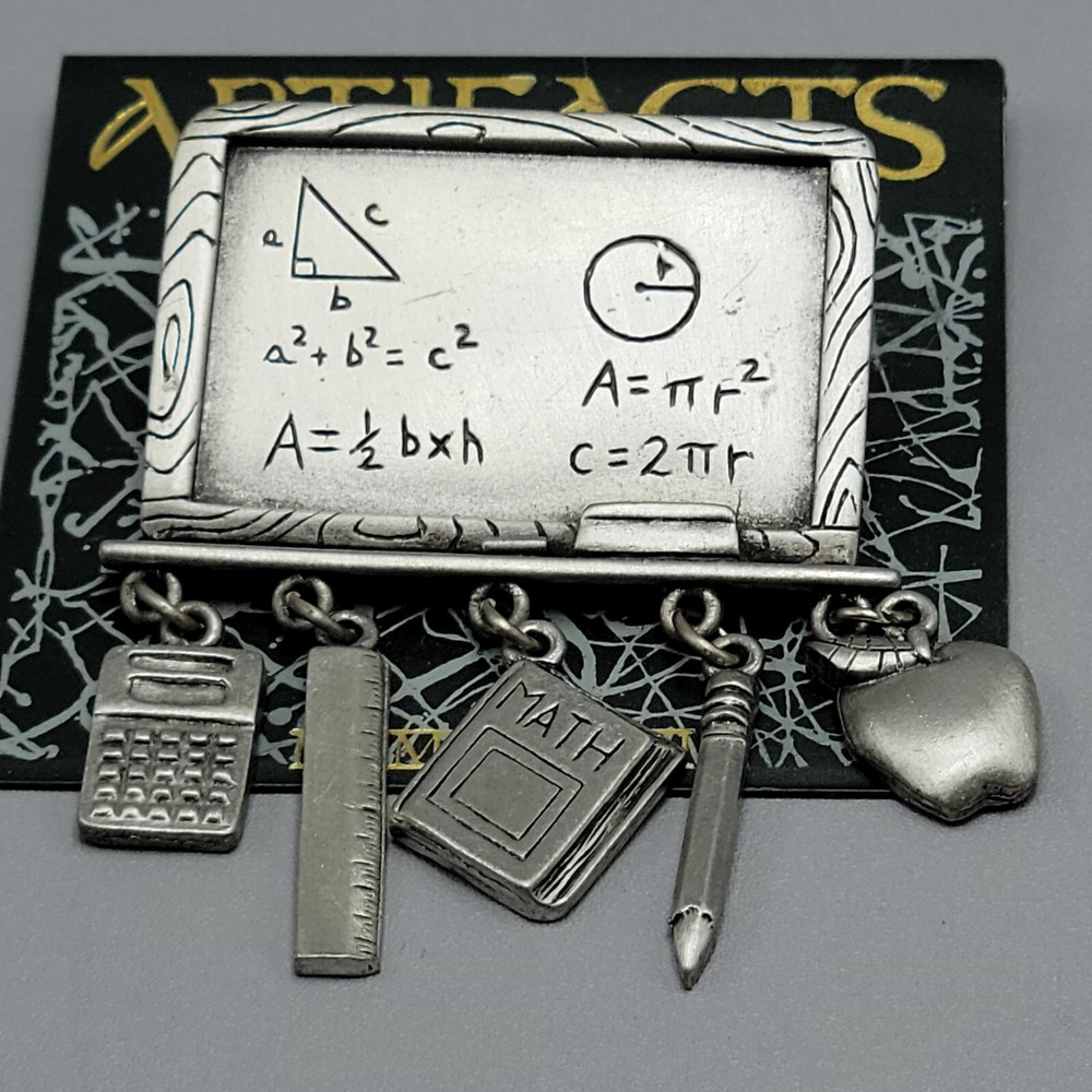 JJ Jonette Brooch Pin Jewelry Math Algebra Geometry Teacher Gift Winter 1.5″