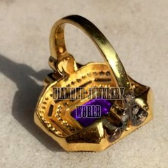Gorgeous 1.93ctw Rose Cut Diamond Amethyst Studded Silver Victorian Ring Jewelry