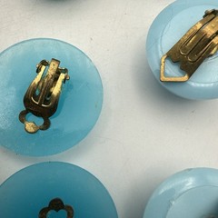 Vintage MCM Jewelry Mixed Lot Necklace, Clip on Earrings Jewelry – Teal