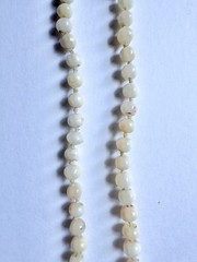 Antique Angel Skin Coral Graduated Beaded Knotted 23” Necklace GF Clasp