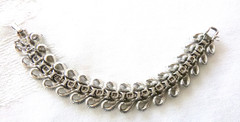 Stunning Vintage CINER Rhinestone Bracelet 6.75″ Foldover Clasp & Security Chain