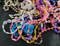 Bead Necklace Costume Parade Mardi Gras Party Various Colors & Length Vintage
