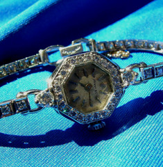 ORIGINAL TIFFANY & Co Antique Art Deco DIAMOND PLATINUM Cocktail WATCH Antique