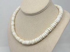 Vintage Puka Shell Necklace 18.5″ Surfer Hawaiian 10mm 83 grams