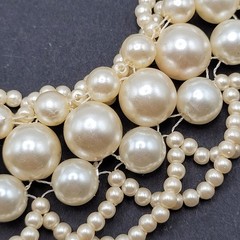 Faux Pearl Collar RBG Style Professional Old Style Elegance Necklace 18 Inch