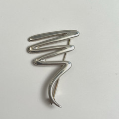 Tiffany & Co Paloma Picasso 925 Sterling Silver Abstract Zig Zag Scribble Brooch
