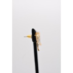 Vintage Hummingbird Earrings Stud Rhinestone Crystal Pave Gold Tone 1990s BinAZ