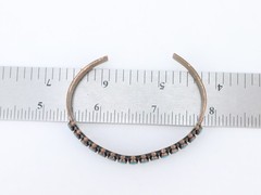 6.5″ Vintage WM Wheeler Turquoise Gemstone Copper Cuff Native Mexico Bracelet