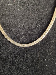 Vintage 14k White Gold Plated Bismark 20 Inch Chain 2.5mm
