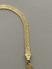 Vintage Avon Gold Tone Herringbone Bracelet Small Size 6.5″ Double Sided