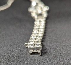 Brilliant Parco Rhinestone 50’s Bracelet Baguette Round Square Clear 7.25″